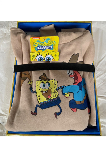 Nickelodeon Women's SpongeBob SquarePants Pullover Hoodie Tan Medium
