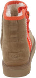UGG Big Kid Classic Mini Zipper Tape Logo Boot, Chestnut, 5M US