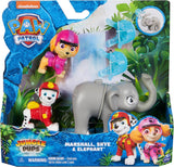 PAW Patrol Jungle Pups, Figurines Articulées Marshall, Skye & Elephant