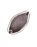 Michael Kors Empire Small Metallic Crocodile Embossed Leather Travel Pouch Silver