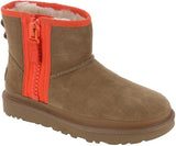 UGG Big Kid Classic Mini Zipper Tape Logo Boot, Chestnut, 5M US