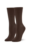 Hue Women's Cushioned Crew Sock, Espresso, O/S