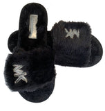 Michael Kors Kid's Girl's Flurry Elina Logo Faux-Fur Slide 3M