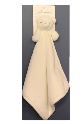 So Dreamy Lovey White Bear Cozy Plush Security Blanket