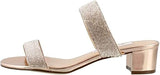 Nina Women's Georgea Rhinestones Slide Sandals Metallic 7.5 M