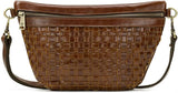 Patricia Nash Women's Tinchi Belt Bag Vintage Distressed Woven Cognac