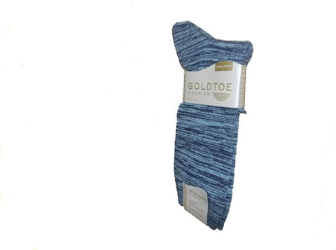 Gold Toe Pima Cotton Jersey Crew Socks 9-11, Light Aqua