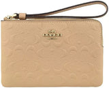 Coach Women's Leather wristlet Taupe