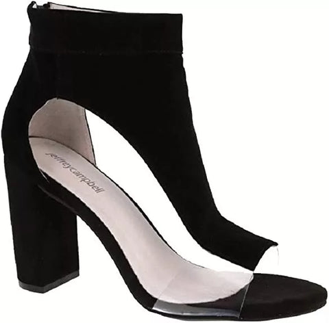 Jeffrey Campbell Leighton Exposé Sandal Pump - Black/Clear 8.5M