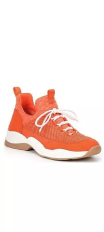 Gianni Bini Women's Rizwell Lace-Up Sneakers Orange You Glad 9M