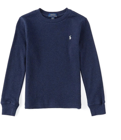 Polo Ralph Lauren Men's Long-Sleeve Waffle-Knit Tee Navy Small