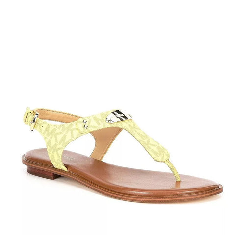 Michael Kors Women's MK Plate Thong Buttercup 8 M