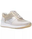 MICHAEL Kors Women's Allie Glitter Chain Mesh Leather Trainers White/Gold 11M