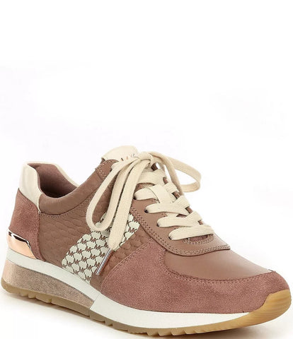 MICHAEL Kors Women's Allie Wrap Leather Trainers Dark Fawn