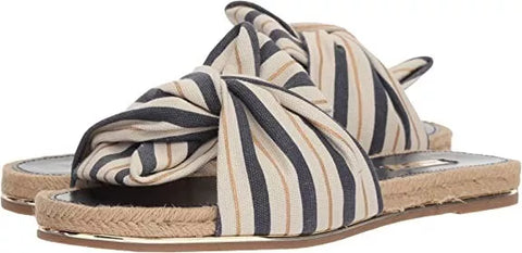 LOUISE ET CIE Womens Camille Open Toe Casual Slide, Natural/Blue Moon, Size 7.5