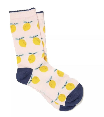 FatFace Women's One Pack Lemon Socks Pink 6-9