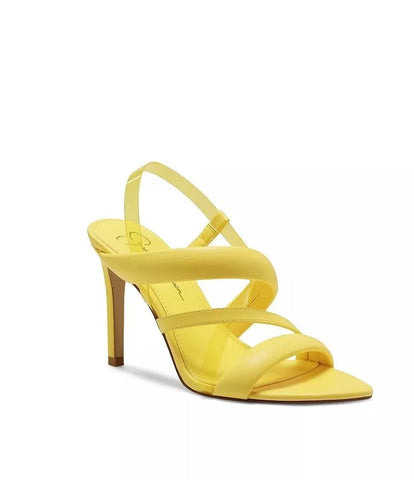 Jessica Simpson Women's Krissta Clear Strap Slingback Sandals Buttercup