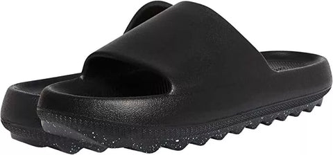 COOL Planet By Steve Madden Women's Cloud Slide Sandal, Black 9 M US