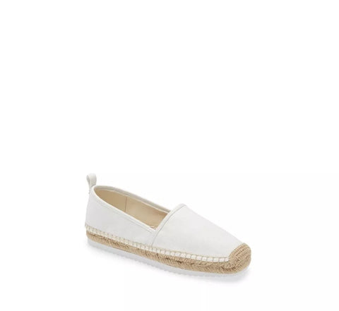 MICHAEL Kors Lenny Canvas Espadrilles White 10 M