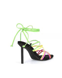 Gianni Bini Women's Suttin Multicolor Leather Wrap-Up Sandals 8 M US