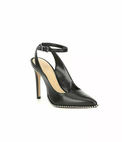 Gianni Bini Women's Renatay Leather & Stud Detail Ankle-Strap Pumps Black
