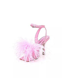 Gianni Bini Neela Feather Square Toe Dress Sandals Rue Pink 9.5M
