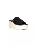 DKNY Women's Adelyn Stretch Mesh Chain Platform Wedge Slides 8M
