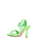 Gianni Bini Women's Vanya Matte Satin Scrunched Dress Sandals Apple Green
